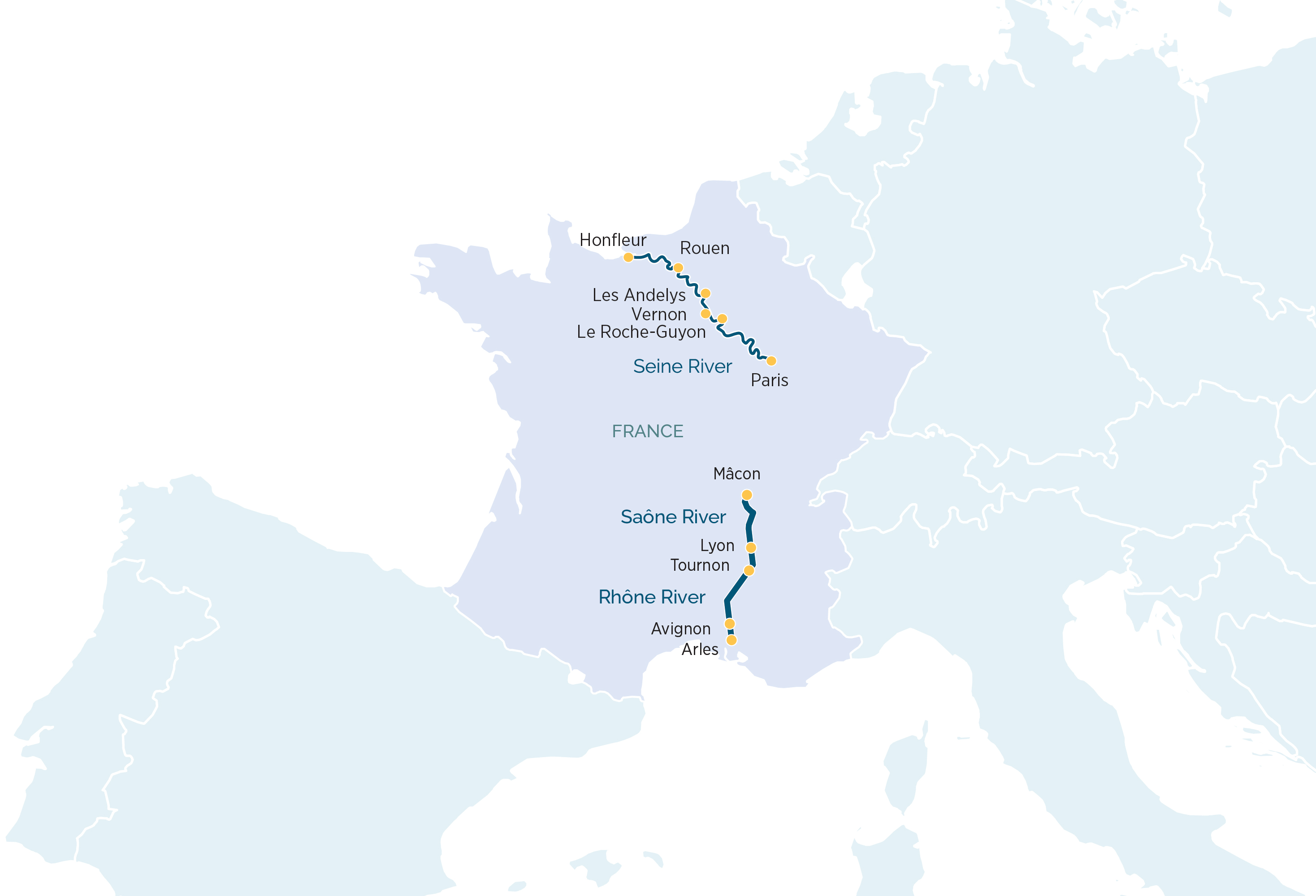 Luxury River Cruises In France 2025 26 Emerald Cruises Ecrc France Map 