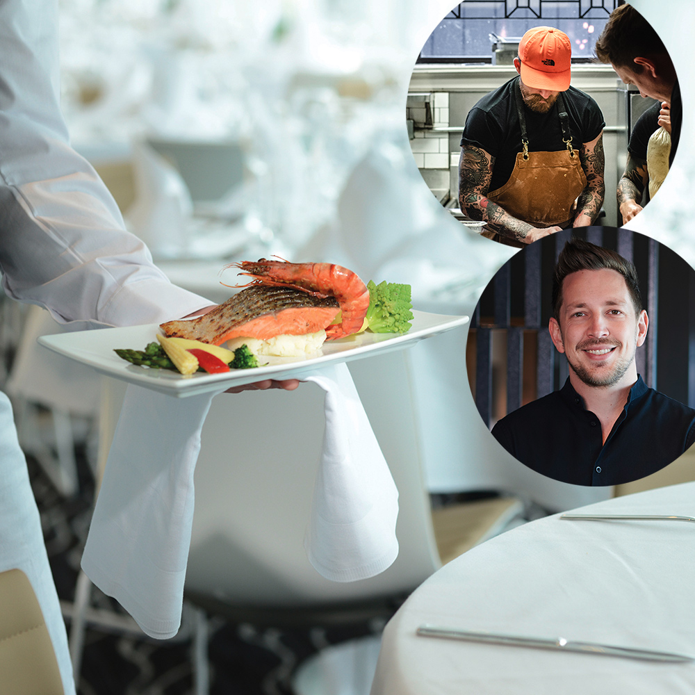 A Chef Carrying a Plate of Food on an Emerald Cruises River Ship