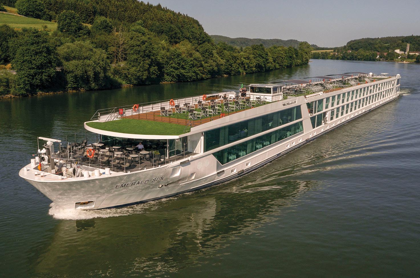 Luxury river ship sailing down Europe’s iconic waterways    Title: Get to know our ships