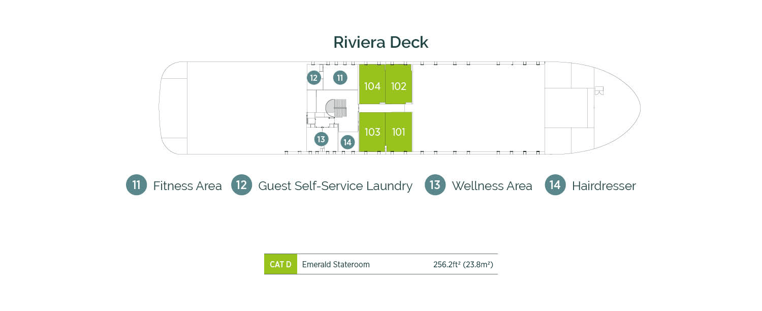 Emerald Harmony - Deck Plans - Riviera Deck