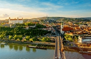 Bratislava Castle on the Danube River