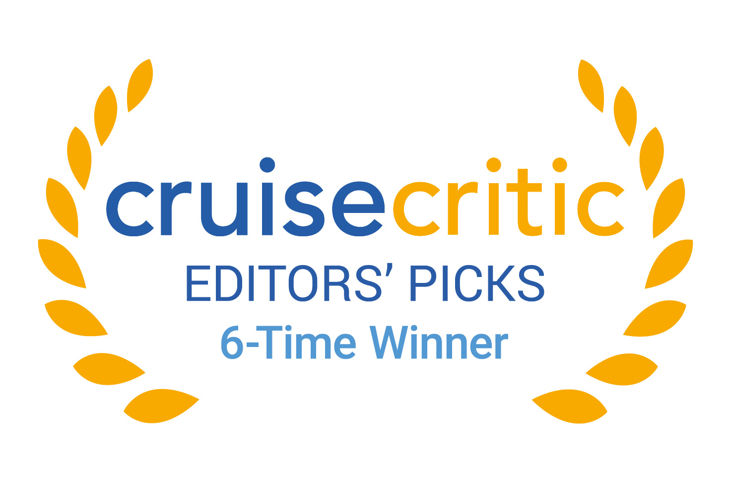 Cruise Critic logo, with declaration of achievement