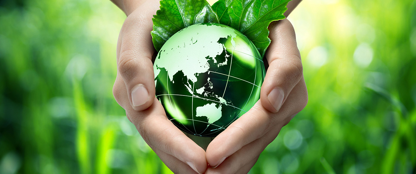 Hands holding the Earth